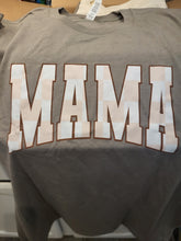 Tan checkered mama tee