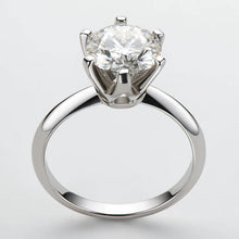 Moissonite round solitaire