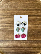 Handmade clay earrings