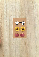 Handmade clay earrings