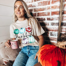 Thankful colorful pumpkins