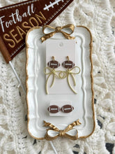 Clay Football earrings