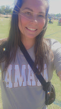 Tan checkered mama tee