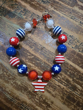 4th of july bow and necklace sets