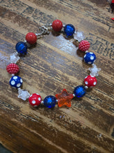 4th of july bow and necklace sets