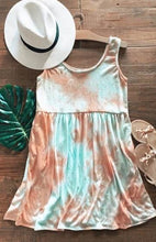 Hailey tie dye dress! Coral and Turquoise