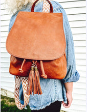 Vegan leather backpack bag