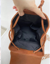 Vegan leather backpack bag